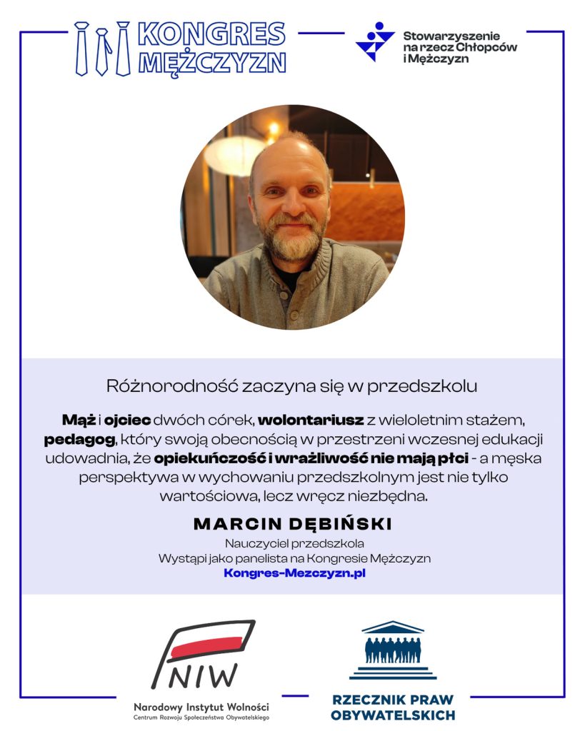 Marcin Dębiński - panel Mężczyźni w zawodach uważanych za sfeminizowane