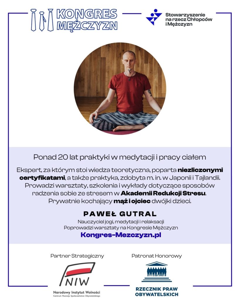 Paweł Gutral - trener podczas Kongresu Mężczyzn